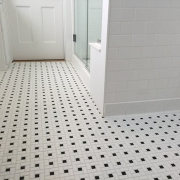 Custom shower in bathroom renovation