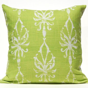 Flourish Ogee Pillow, Green