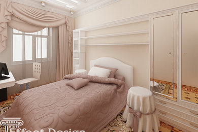 Photo of a modern bedroom in Saint Petersburg.