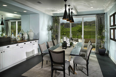 Inspiration for a country dining room remodel in Los Angeles