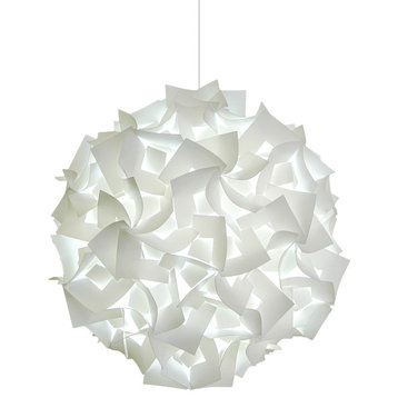 Deluxe Squares Swag Hanging Lamp - LED Bulb, Cool white glow