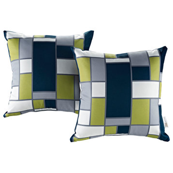 Modway Outdoor Throw Pillows, Set of 2, Rectangle