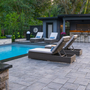 Spa-Style Backyard With A Modern Rectangular Inground