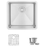Stylish - STYLISH 19"L x 18"W Undermount Kitchen Sink Single Bowl with Grid and Strainer - S-308XG