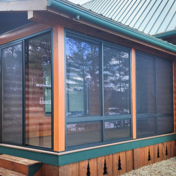 Porch Enclosure System - Lakefront Log Cabin