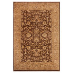 Bareens Designer Rugs - Classic Ziegler Alyssa Brown Beige Hand-Knotted Wool Rug - 9'11'' x 12'11'' - Enhance the ambiance of your home with this magnificent Persian-influenced Turkish hand-knotted rug made by skilled artisans capable of creating the most exceptional vegetable dyes and hand-spun wool. This exquisite handmade rug is a one-of-a-kind Peshawar Kafkaz, otherwise identified as Chobi, Chobi Peshawar, Oushak, or Ziegler rug. These handmade rugs are crafted in Pakistan utilizing superior-quality wool imported from Australia, New Zealand, and Korea in two types of weaves: the Persian weave and the Mori weave. This rug is meticulously crafted by hand using the finest natural vegetable dyes extracted from local plants. The artisans use a blend of hand-spun local and fine merino wool, resulting in a rug with a compelling texture, higher lanolin content, and longer staple. The artisans occasionally incorporate natural or artificial silk into the pile to enhance specific motifs. The finished product is an awe-inspiring execution of flawless design and an understated palette that exudes elegance.