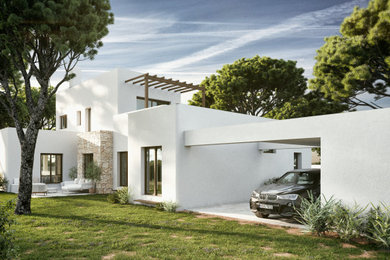 Imagen de diseño residencial mediterráneo grande