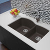 Blanco 440177 20.8"x32" Granite Double Undermount Kitchen Sink, Cafe Brown