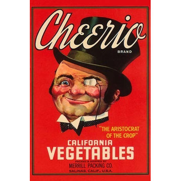 Cheerio Brand California Vegetables- Paper Poster 12" x 18"