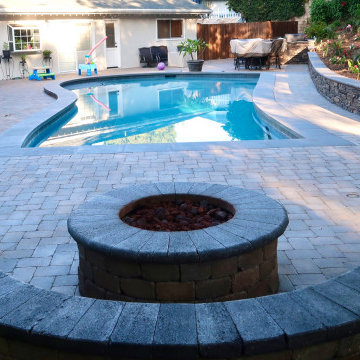 Pool Deck, Firepit and BBQ Remodel