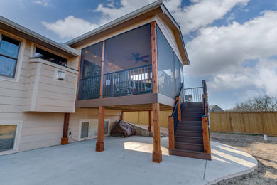 Arts and crafts home design photo in Wichita