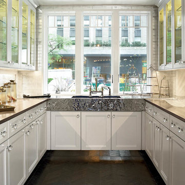 Contemporary Dove White Kitchens