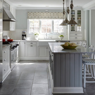 Handsome Farmhouse Kitchen and Bar