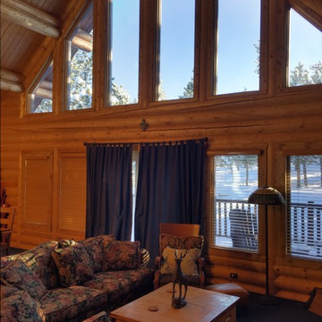Cordless Wood Blinds in Buena Vista Colorado Log Cabin