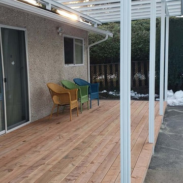 New deck area after storm destroyed the cover