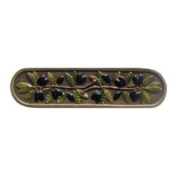 Inviting Home Inc. - Olive Branch Pull, Hand-Tinted Brass - Cabinet And Drawer Handle Pulls