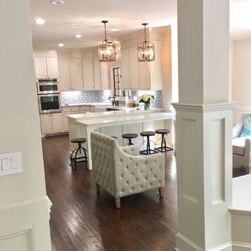 Kitchen remodel process; after during and before remodel