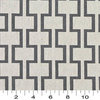 Grey and Off White Contemporary Geometric I's Upholstery Fabric By The Yard