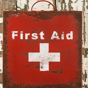 Distressed Metal First Aid Box