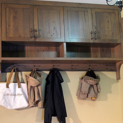Rustic Reclaimed Barnwood Entry Cabinet / Coat Rack - Furniture
