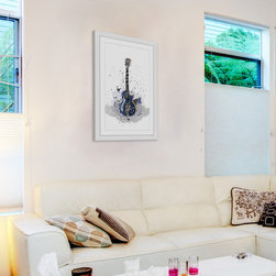 Guitare Bleue Sans Texte - Products