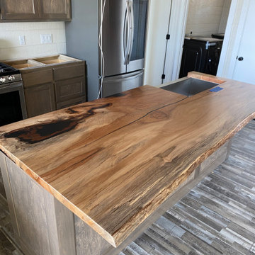 Hunting Lodge Pecan Slab Center Island