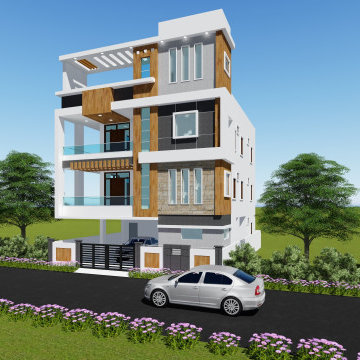 Residence Exterior Design for Mr.praveen