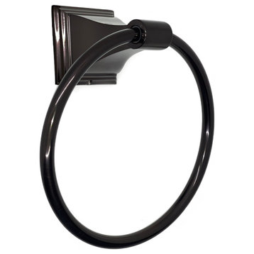 Arista Leonard Collection Towel Ring, Oil Rubbed Bronze