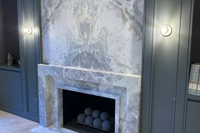 Tokyo White Marble Fireplace