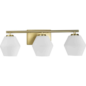 Copeland 3 Light Bathroom Vanity Light, Brushed Gold