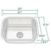 2318 Single Bowl Stainless Steel Kitchen Sink, 18-Gauge, Sink Only