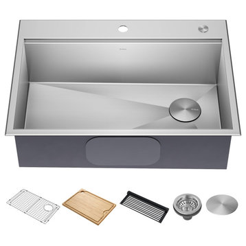 Kore Drop-In Undermount Stainless Kitchen Sink, 30 Inch (Model Kwt310-30)