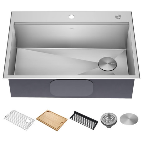 Kore Drop-In Undermount Stainless Kitchen Sink, 30 Inch (Model Kwt310-30)
