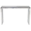 Modern Contemporary Living Room Metal Console Table Silver