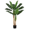 Artificial Plant, 55" Tall, Indoor, Floor, Greenery, Potted, Green Leaves