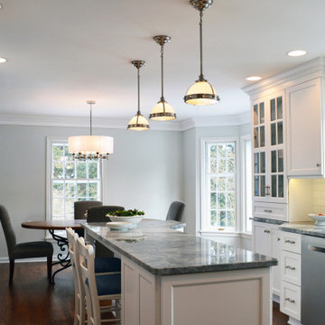 White and Gray classic kitchen