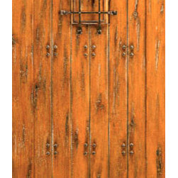 Single Door, Exterior, Knotty Alder, Speakeasy, Straps, Clavos - Front Doors