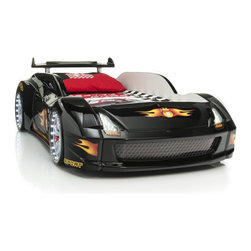 Black Lamborghini Race Car Bed - Kids Beds