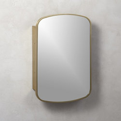 Nel Brass Medicine Cabinet | CB2 - Baby And Kids