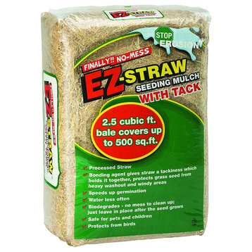 EZ-Straw Seeding Mulch with Tackifier Biodegradable Processed Straw a 2.5 CU FT