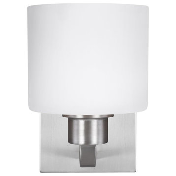 Canfield 1-Light Wall/Bath Sconce, Brushed Nickel