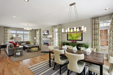 Transitional dining room photo in New York