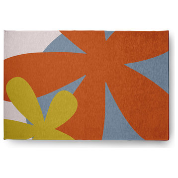 Bold Flowers Modern & Contemporary Chenille Area Rug