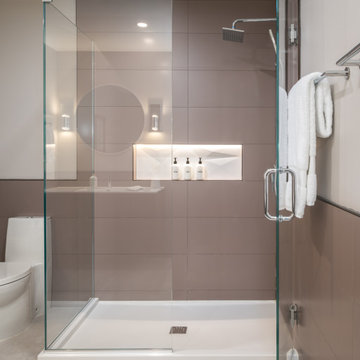 Warm Modern Bathroom with Custom Details