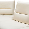 Verona Sofa - White, Full Grain Italian Leather, Left Facing