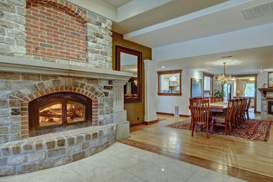Dining room - huge french country dining room idea in Salt Lake City