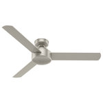 Hunter - Hunter 50812, Presto 52", Matte Nickel - Something simple often makes the biggest impact  like the Presto modern ceiling fans design. Its soft lines and classic finishes complete the look of your rooms design, whether its Scandinavian or modern industrial style. Built with our SureSpeed Guarantee, the Presto adds optimized, high-speed cooling to your living rooms, bedrooms, and home offices.
