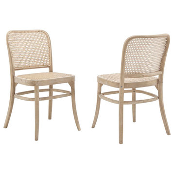 Winona Wood Dining Side Chair Set of 2, Gray