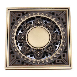 Bathroom Accessory Antique Brass Finish Solid Brass Floor Drain - Bathroom Accessories