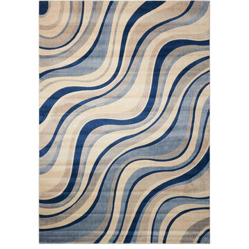 Somerset Rug, Ivory/Blue, 9'6"x13'